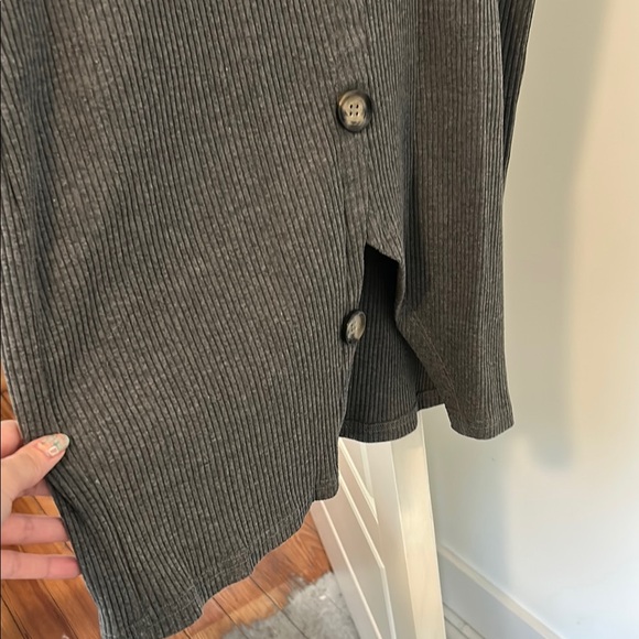 ASOS Curve Gray Button Midi Dress - Picture 3 of 4